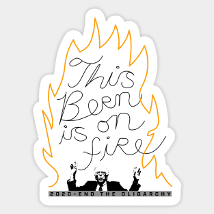 Bernie Sanders This Bern is on Fire Sticker